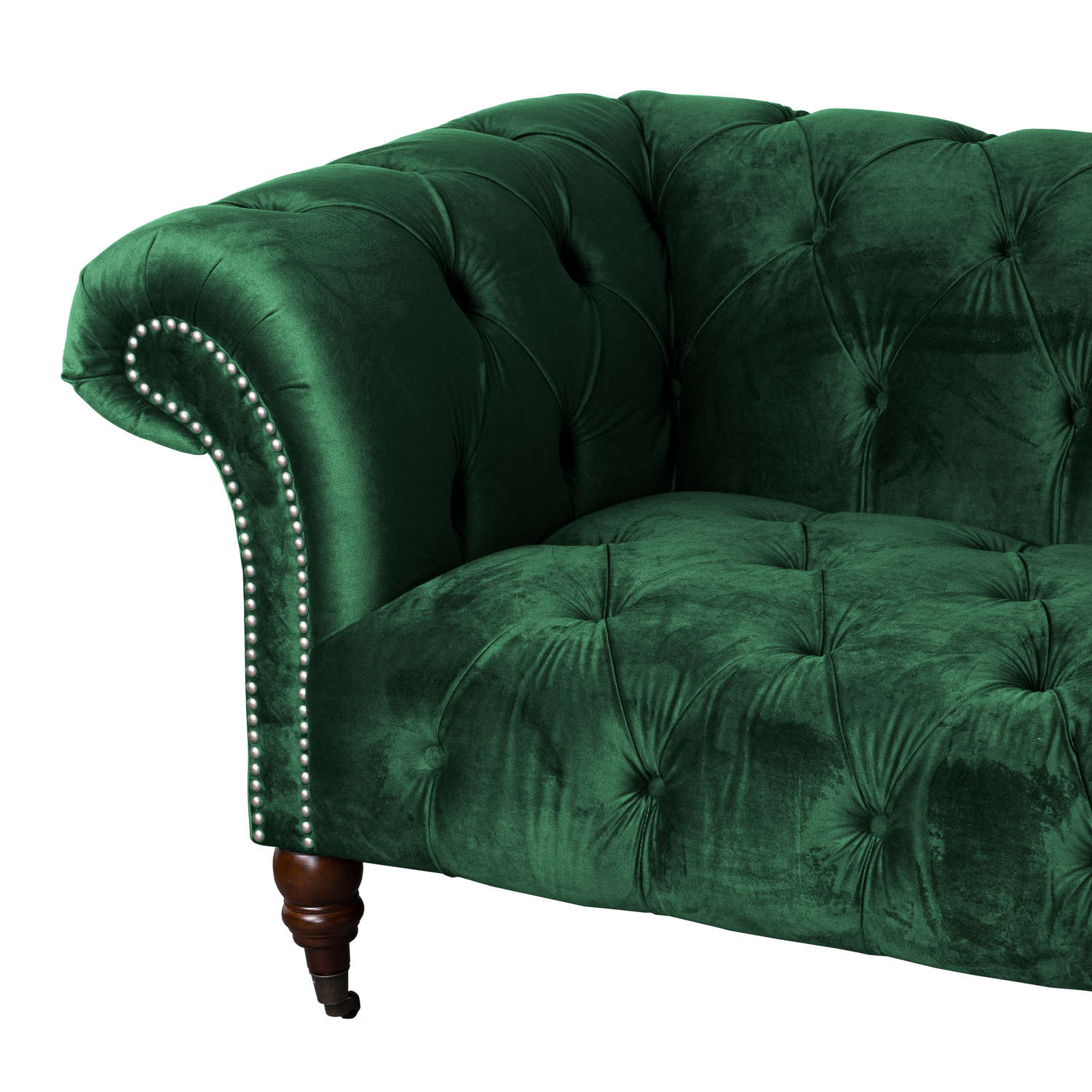Emerald Green Velvet Chesterfield Sofa - Acacia Bay