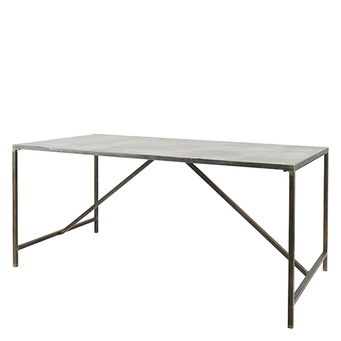 A metal table